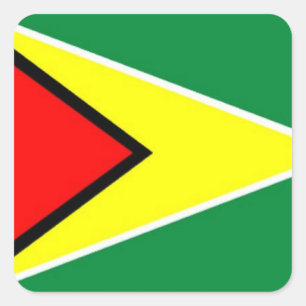 Pegatina Cuadrada Bandera de Guyana