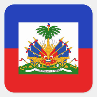 Pegatina Cuadrada Bandera de Haití
