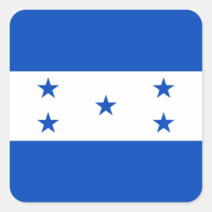 Pegatina Cuadrada Bandera de Honduras