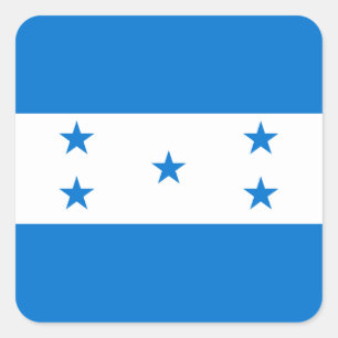 Pegatina Cuadrada Bandera de Honduras