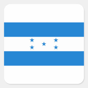 Pegatina Cuadrada Bandera de Honduras - Bandera Hondureña