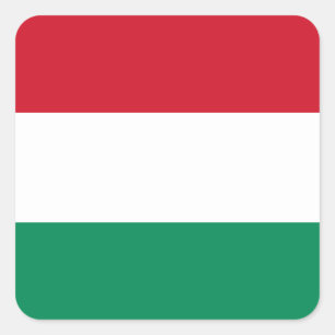Pegatina Cuadrada Bandera de Hungría (húngara)