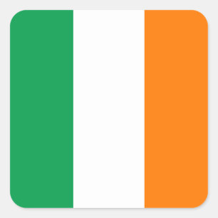 Pegatina Cuadrada Bandera de Irlanda