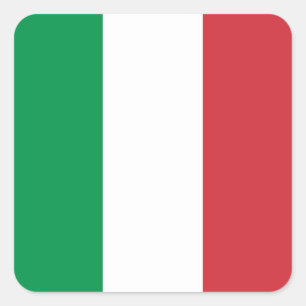 Pegatina Cuadrada Bandera de Italia