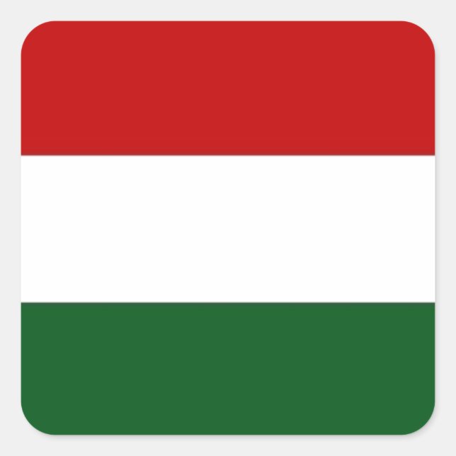 Pegatina Cuadrada Bandera de Italia o México (Anverso)