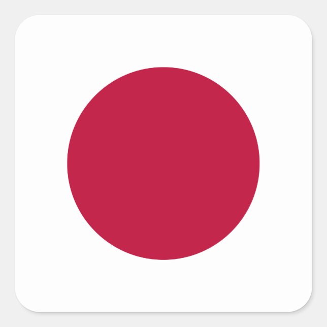 Pegatina Cuadrada Bandera de Japón (japonesa) (Anverso)