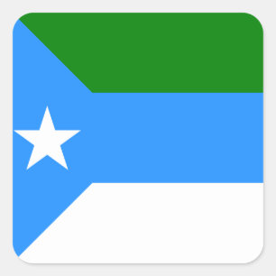 Pegatina Cuadrada Bandera de Jubaland, Somalia
