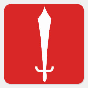 Pegatina Cuadrada Bandera de Katmandú, Nepal