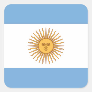 Pegatina Cuadrada Bandera de la Argentina