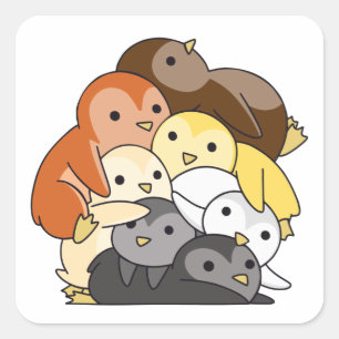 Pegatina Cuadrada Bandera De La Hermandad Del Oso Orgullo Lgbtq Cute
