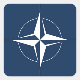Pegatina Cuadrada Bandera de la OTAN