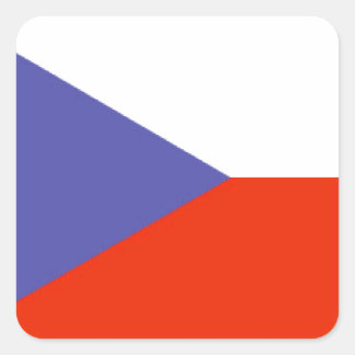 Pegatina Cuadrada Bandera de la República Checa