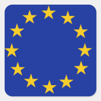 Pegatina Cuadrada Bandera de la Unión Europea
