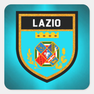 Pegatina Cuadrada Bandera de Lazio