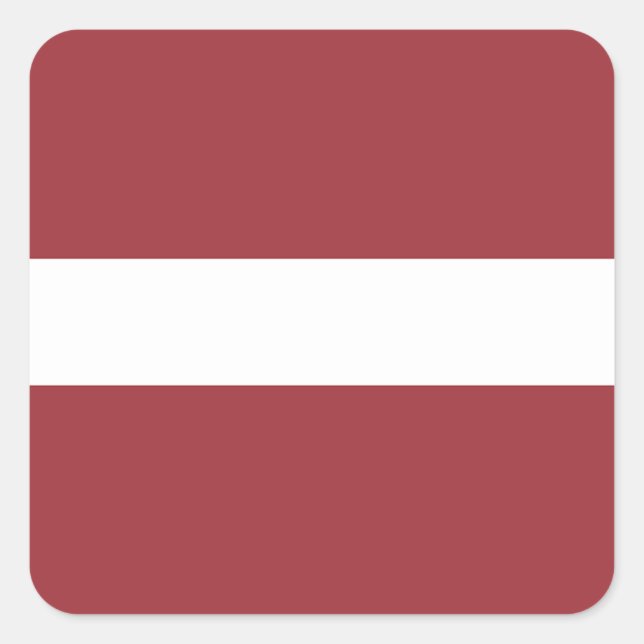 Pegatina Cuadrada Bandera de Letonia (Anverso)