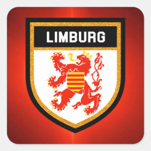 Pegatina Cuadrada Bandera de Limburgo