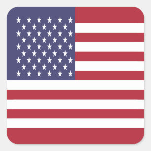 Pegatina Cuadrada Bandera de los Estados Unidos