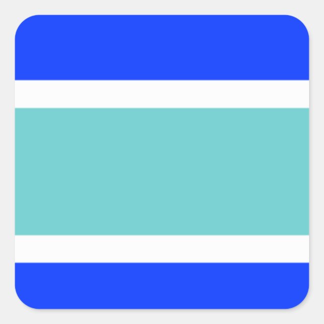 Pegatina Cuadrada Bandera de Marbella (Anverso)