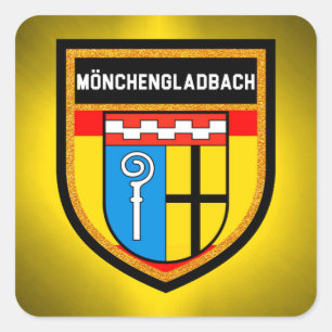Pegatina Cuadrada Bandera de Mönchengladbach