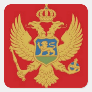 Pegatina Cuadrada Bandera de Montenegro