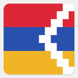Pegatina Cuadrada Bandera de Nagorno Karabakh