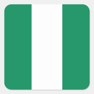 Pegatina Cuadrada Bandera de Nigeria (nigeriana)