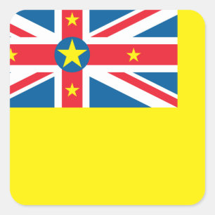Pegatina Cuadrada Bandera de Niue