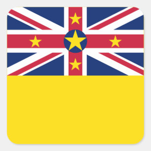 Pegatina Cuadrada Bandera de Niue