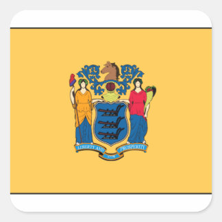 Pegatina Cuadrada Bandera de Nueva Jersey