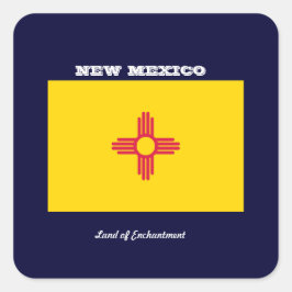 Pegatina Cuadrada Bandera de Nuevo México