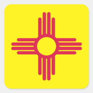 Pegatina Cuadrada Bandera de Nuevo México