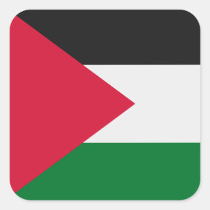 Pegatina Cuadrada Bandera de Palestina