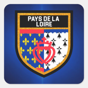 Pegatina Cuadrada Bandera de Pays de la Loire