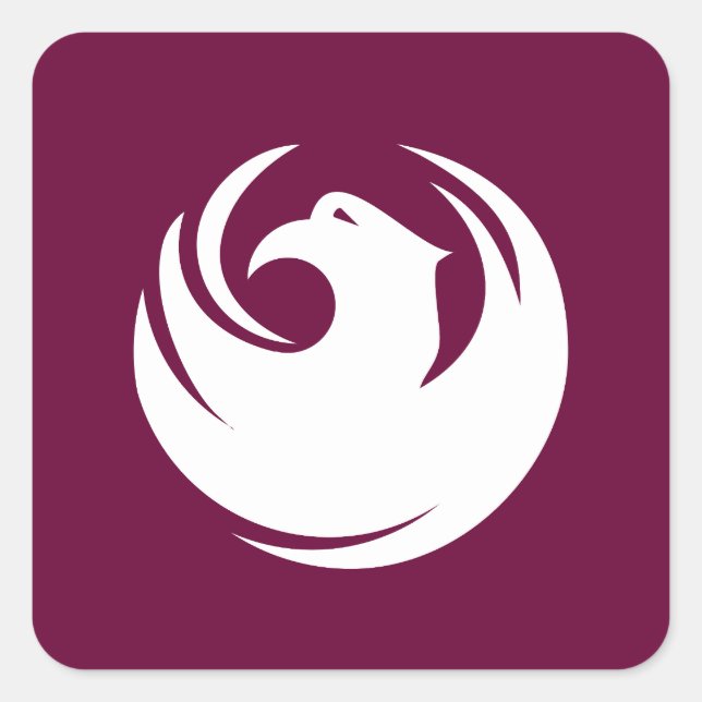 Pegatina Cuadrada Bandera de Phoenix, Arizona (Anverso)