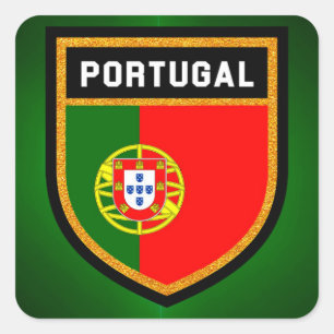 Pegatina Cuadrada Bandera de Portugal