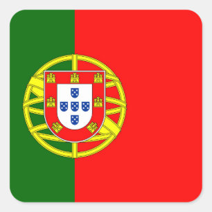 Pegatina Cuadrada Bandera de Portugal