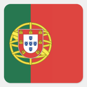 Pegatina Cuadrada bandera de portugal