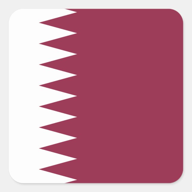 Pegatina Cuadrada Bandera de Qatar (Anverso)
