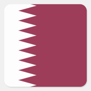 Pegatina Cuadrada Bandera de Qatar