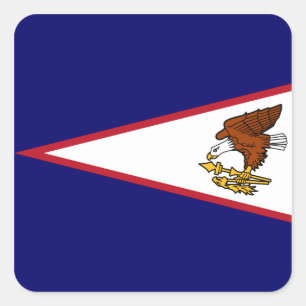 Pegatina Cuadrada Bandera de Samoa