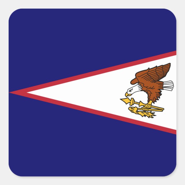 Pegatina Cuadrada Bandera de Samoa (Anverso)