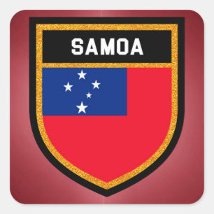 Pegatina Cuadrada Bandera de Samoa