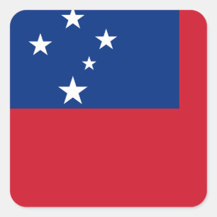 Pegatina Cuadrada Bandera de Samoa