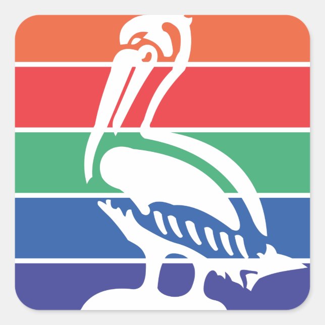 Pegatina Cuadrada Bandera de San Petersburgo (Anverso)