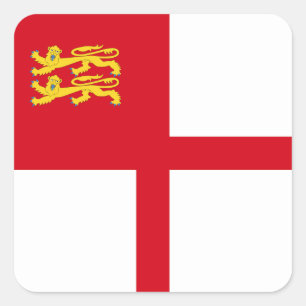Pegatina Cuadrada Bandera de Sark
