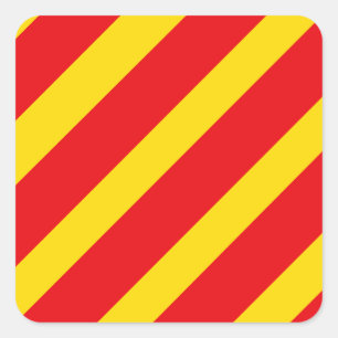 Pegatina Cuadrada Bandera de Señal Letra Y