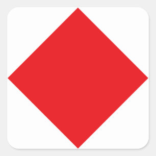 Pegatina Cuadrada Bandera de señales de código "F" (Foxtrot)