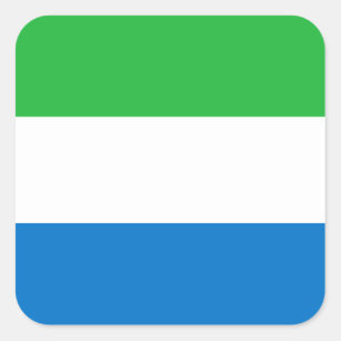 Pegatina Cuadrada Bandera de Sierra Leona