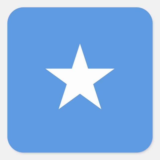 Pegatina Cuadrada Bandera de Somalia (Anverso)