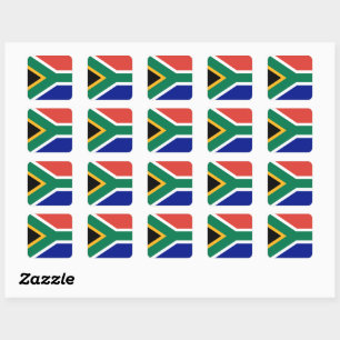 Pegatina Cuadrada Bandera de Sudáfrica